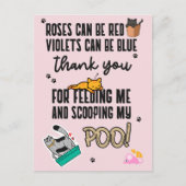 可愛おもしろいいピンクの母の日の猫 ポストカード (正面)