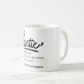 可愛おもしろいいファンティ叔母の定義 コーヒーマグカップ (正面右)