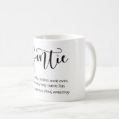 可愛おもしろいいファンティ叔母の定義 コーヒーマグカップ (正面右)