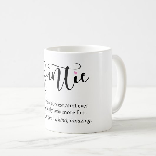 可愛おもしろいいファンティ叔母の定義 コーヒーマグカップ (正面右)