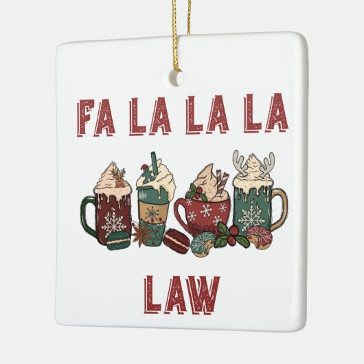 可愛おもしろいいフェスティバル赤と緑のクリスマス法 セラミックオーナメント (左)