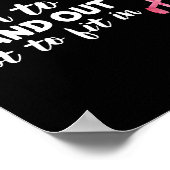 可愛おもしろいいフラミンゴことわざ引用文向性動物 ポスター (角)