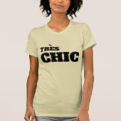 可愛おもしろいいフランスのtres chic tres fabuお尻デザイン tシャツ (正面)