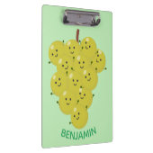 可愛おもしろいいブドウ漫画イラストレーション クリップボード (右)