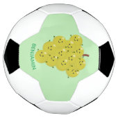 可愛おもしろいいブドウ漫画イラストレーション サッカーボール (回転)