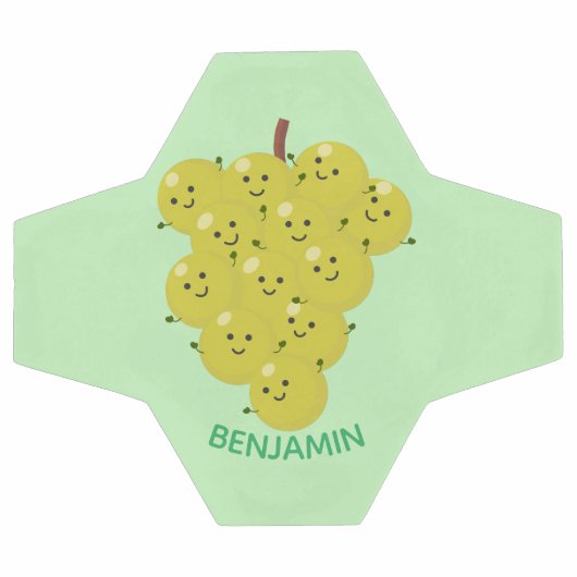 可愛おもしろいいブドウ漫画イラストレーション サッカーボール (フラット)