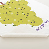 可愛おもしろいいブドウ漫画イラストレーション シェルパブランケット (3/4)