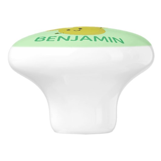 可愛おもしろいいブドウ漫画イラストレーション セラミックノブ (側面)