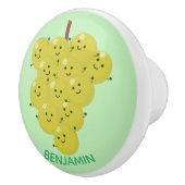 可愛おもしろいいブドウ漫画イラストレーション セラミックノブ (右)