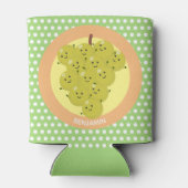 可愛おもしろいいブドウ漫画イラストレーション 缶クーラー (裏面)