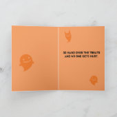 可愛おもしろいいブルドッグハロウィーン カード (内部)