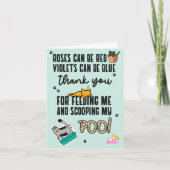 可愛おもしろいいブルーのお母さんの日の猫 カード (正面)