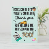 可愛おもしろいいブルーのお母さんの日の猫 カード (スタンド正面)