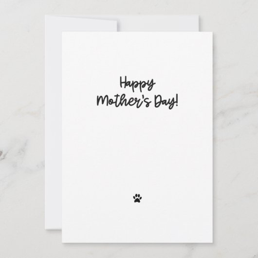 可愛おもしろいいブルーのお母さんの日の猫 カード (裏面)