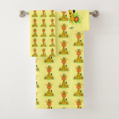 可愛おもしろいいベビー子供へキリンカスタム バスタオルセット (インサイチュ)