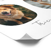 可愛おもしろいいペット写真オープンバーメ結婚ニューの看板 ポスター (角)