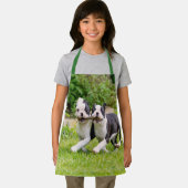 可愛おもしろいいボストンテリア犬のパピー遊ズ –  エプロン (インサイチュ)