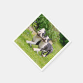 可愛おもしろいいボストンテリア犬のパピー遊ズ –  スタンダードカクテルナプキン (角)