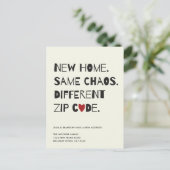 可愛おもしろいいミニマモダンリスト移動 案内ポストカード (スタンド正面)