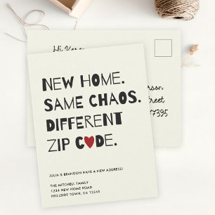 可愛おもしろいいミニマモダンリスト移動 案内ポストカード