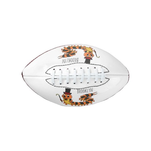 可愛おもしろいいムカデイラストレーション アメリカンフットボール (正面)