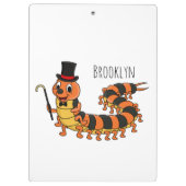 可愛おもしろいいムカデイラストレーション クリップボード (裏面)