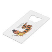 可愛おもしろいいムカデイラストレーション クレジットカード栓抜き (正面アングル)