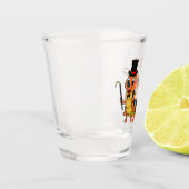 可愛おもしろいいムカデイラストレーション ショットグラス (左)