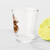 可愛おもしろいいムカデイラストレーション ショットグラス (右)