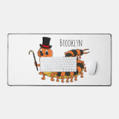 可愛おもしろいいムカデイラストレーション デスクマット (キーボード&マウス)