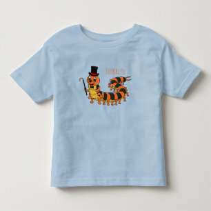 可愛おもしろいいムカデイラストレーション トドラーTシャツ