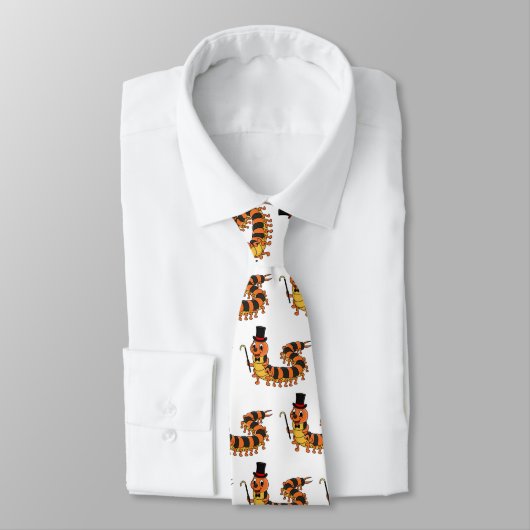 可愛おもしろいいムカデイラストレーション ネクタイ (タイ)