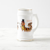 可愛おもしろいいムカデイラストレーション ビールジョッキ (正面右)