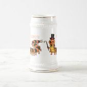 可愛おもしろいいムカデイラストレーション ビールジョッキ (中央)