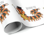 可愛おもしろいいムカデイラストレーション ラッピングペーパー (ロールコーナー)