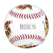 可愛おもしろいいムカデイラストレーション 野球ボール (正面)