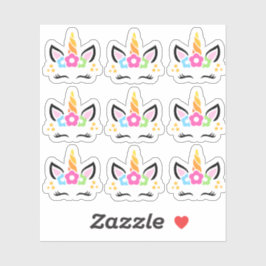 可愛おもしろいいユニコーンのステッカー シール