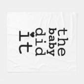 可愛おもしろいいユーモアベビーIt引用文 フリースブランケット (正面(横))