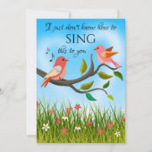 可愛おもしろいいラブバードバレンタインデー カード (正面)