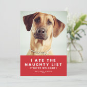 可愛おもしろいいリいけなストペットフォトクリスマスレッド シーズンカード (スタンド正面)