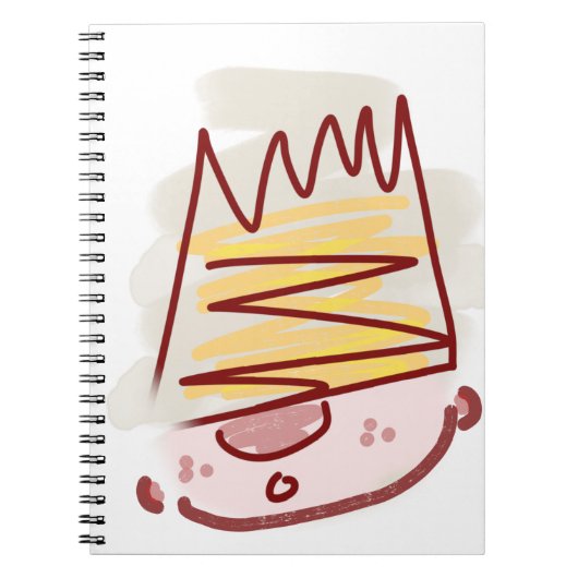 可愛おもしろいいリトルキングイラストレーション ノートブック (正面)