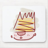 可愛おもしろいいリトルキングイラストレーション マウスパッド (正面)