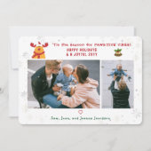 可愛おもしろいいルドルフ2枚ミニマルモダンリスト シーズンカード (正面)