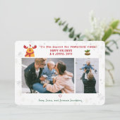 可愛おもしろいいルドルフ2枚ミニマルモダンリスト シーズンカード (スタンド正面)