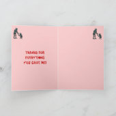 可愛おもしろいいロボットHappy Mother's Day card カード (内部)