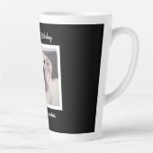 可愛おもしろいい不機嫌な白犬40thバースデーブラック カフェラテマグ (右)