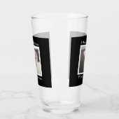 可愛おもしろいい不機嫌な白犬40thバースデーブラック タンブラーグラス (左)