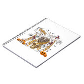 可愛おもしろいい不気味悪猫 ノートブック (左側)