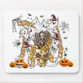 可愛おもしろいい不気味悪猫 マウスパッド (正面)