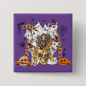 可愛おもしろいい不気味悪猫 缶バッジ (正面)